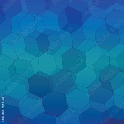 Blue gradient Polygonal style vector pattern for background