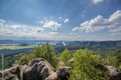 Sächsische Schweiz, Aussicht vom Wintergerg in Schmilka