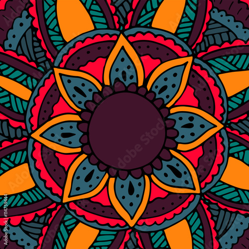 Flower mandala for cards  prints  textile and coloring books
