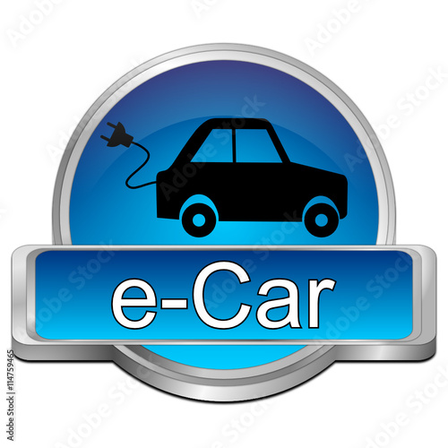 e-Car Button - 3D illustration