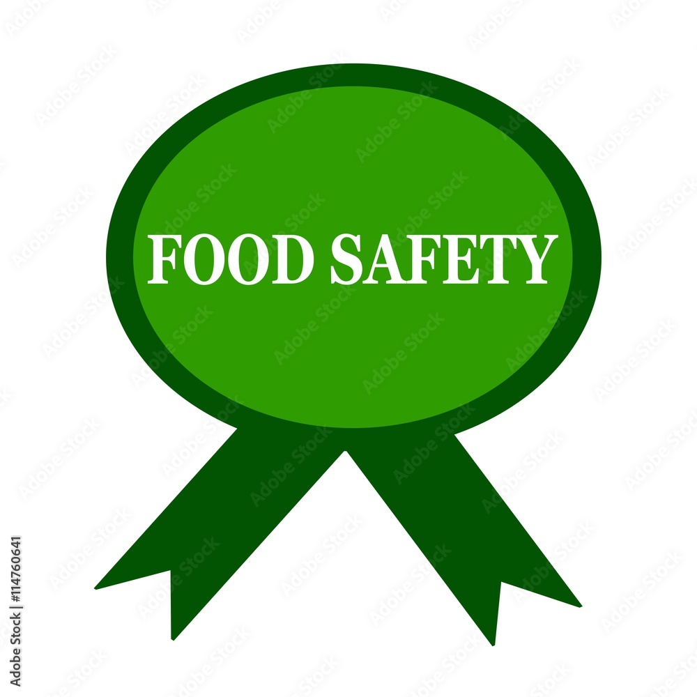 food safety white wording on background green ribbon food safety white wording on background green ribbon