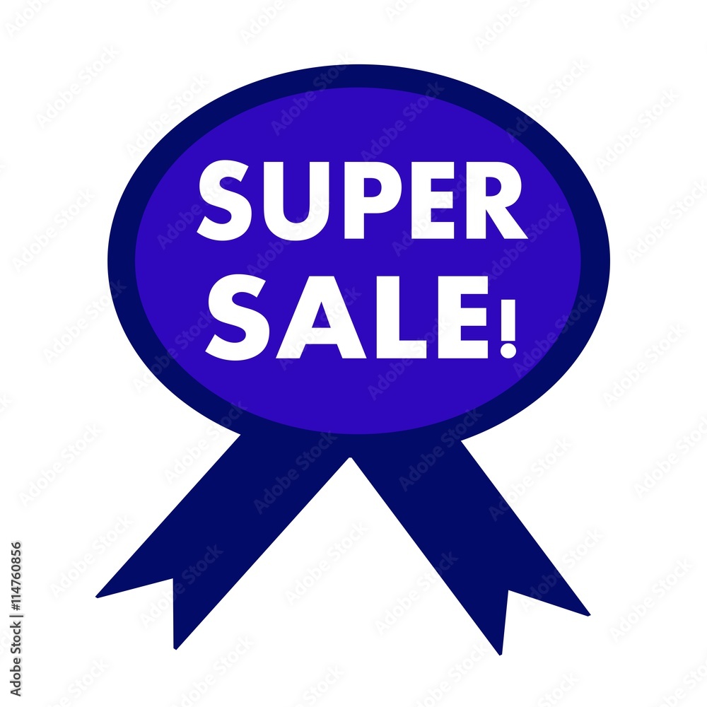 super sale white wording on background blue ribbon super sale white wording on background blue ribbon