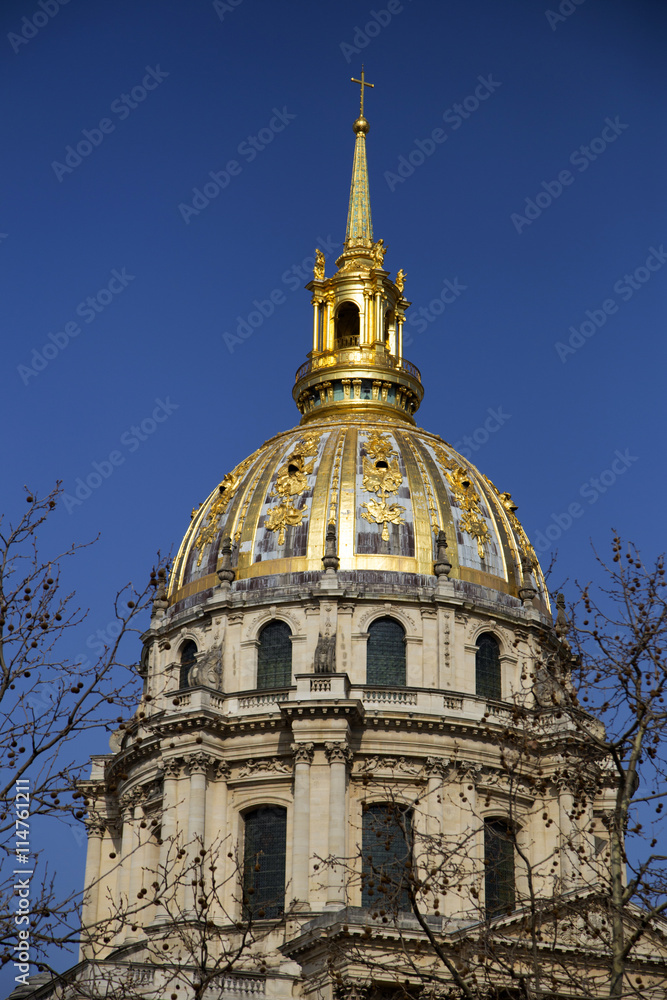 Hôtel des Invalides cupolla in Paris, France