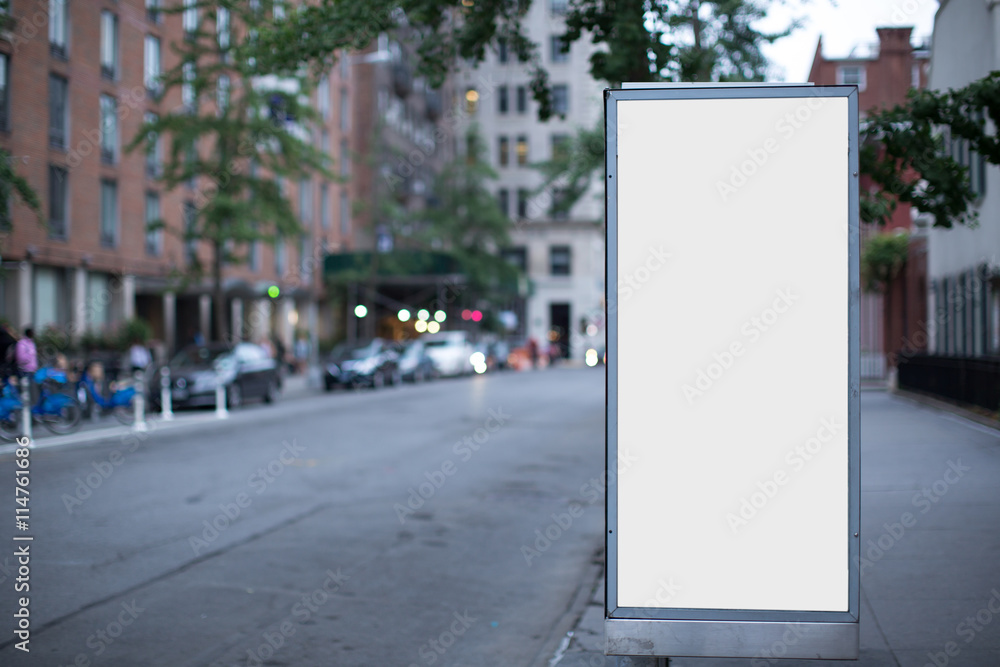 Blank advertising billboard in New York Blank advertising billboard in New York