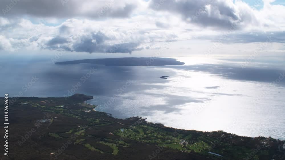 High view of Kahoolawe Island off coast of Maui, Hawaii. Shot in 2010. High view of Kahoolawe Island off coast of Maui, Hawaii. Shot in 2010.