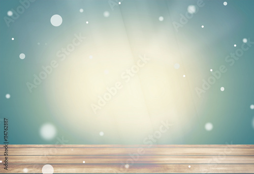 Wooden table snowflakes mod...