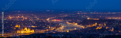 Panoramic view over the city of Budapest  Hungary