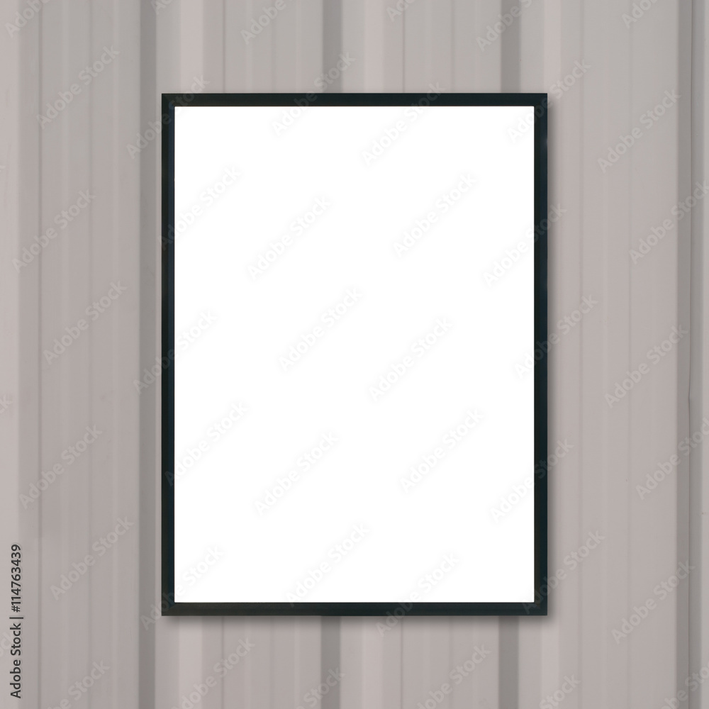Mock up blank poster picture frame on wood wall. Mock up blank poster picture frame on wood wall.