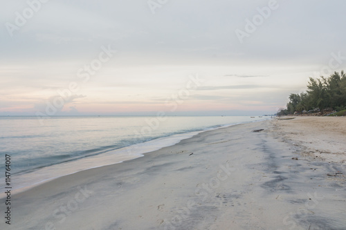 Morning at the beach in southern Thailand.