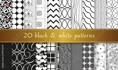 20 black & white patterns