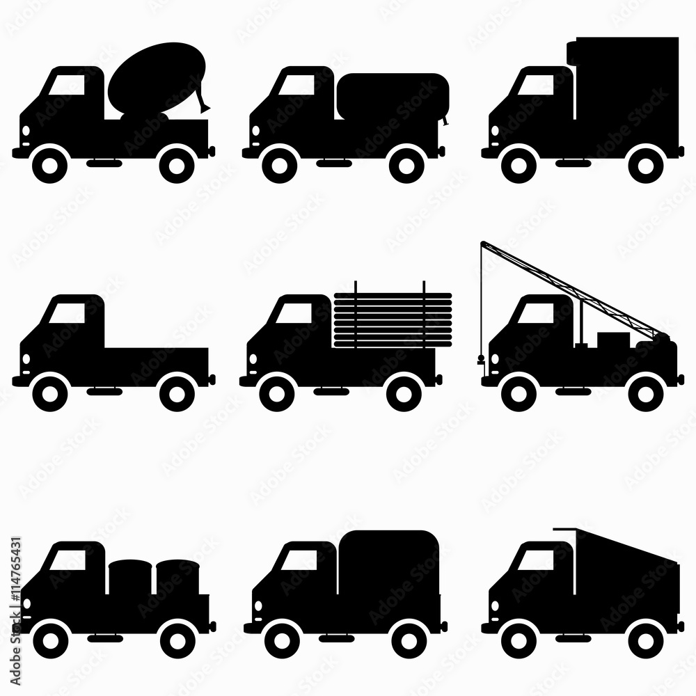 black icons collection trucks black icons collection trucks