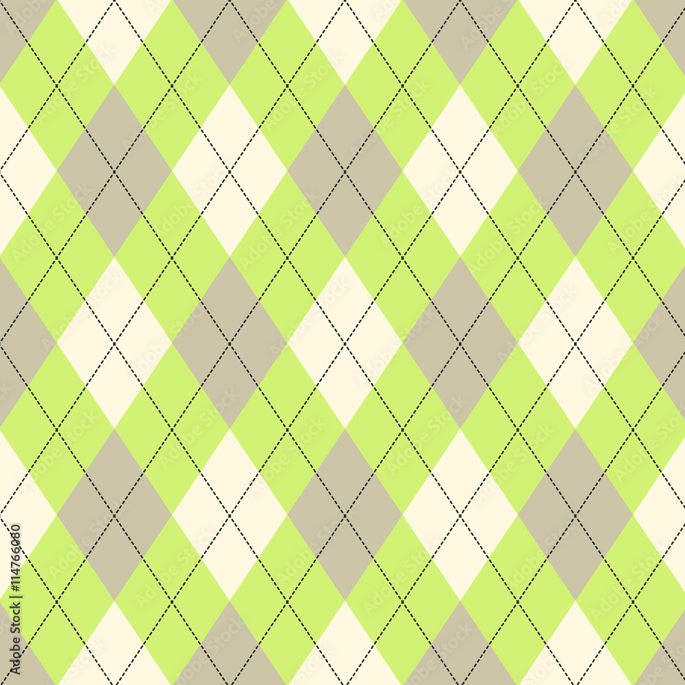 Fototapeta premium Seamless argyle pattern. Diamond shapes background.