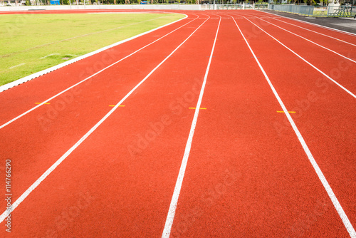 Running track for athletics background