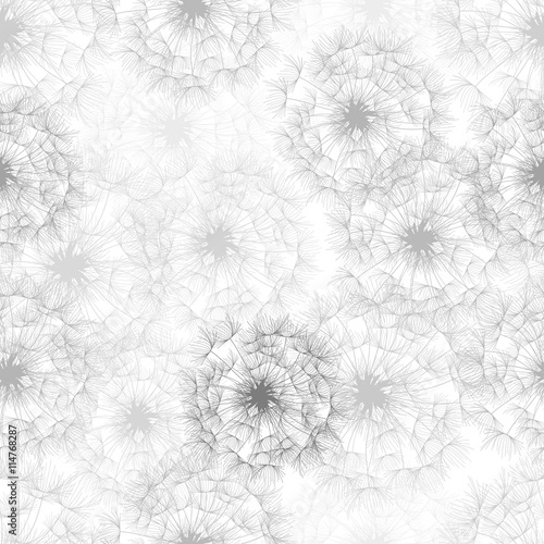 Fototapeta Naklejka Na Ścianę i Meble -  Seamless Dandelion Pattern