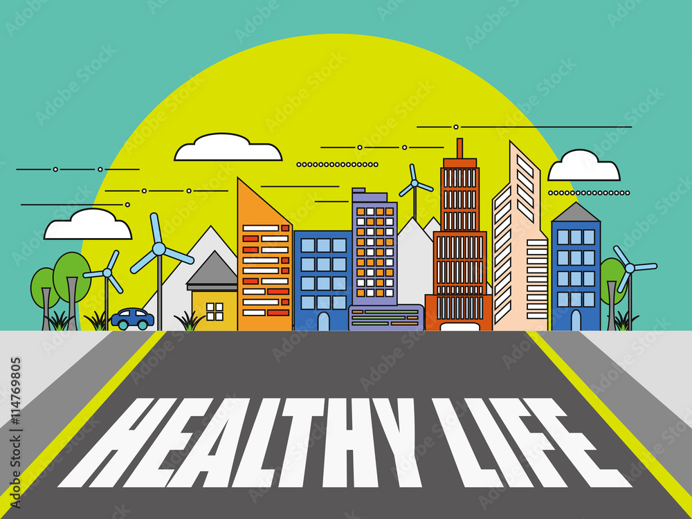Fototapeta premium road to healthy life