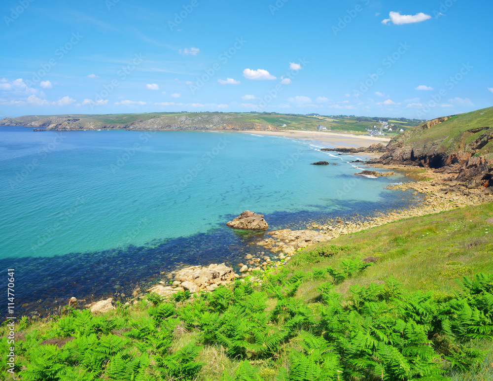 Atlantic Ocean coast at Pointe du Van - Brittany, Northern France