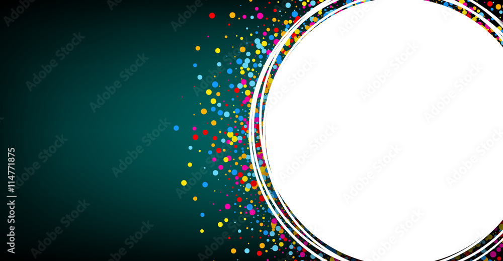 Green background with confetti. Stock Vector | Adobe Stock