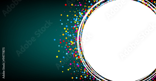 Green background with confetti.