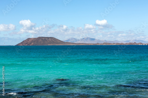 Wallpaper Mural View of Lobos island from Beach in Corralejo, Fuerteventura, Canary Islands, Spain Torontodigital.ca