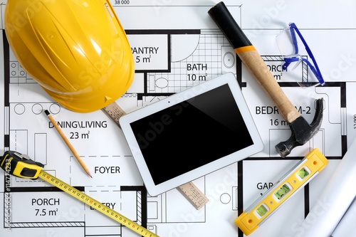 Construction drawing with t...