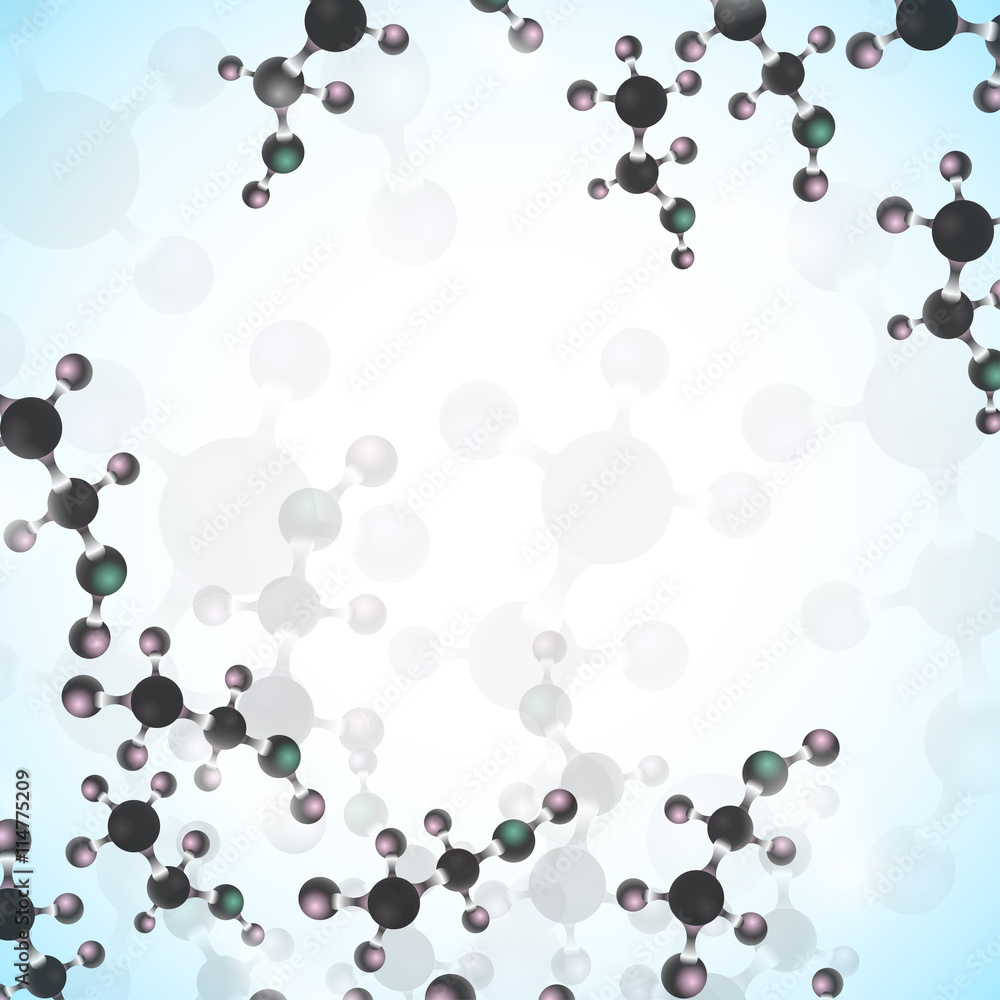 multicolor alcohol molecules background for design