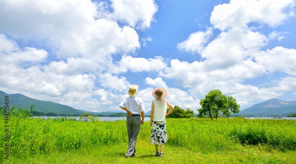 湖畔の旅のカップル B 湖畔の旅のカップル B