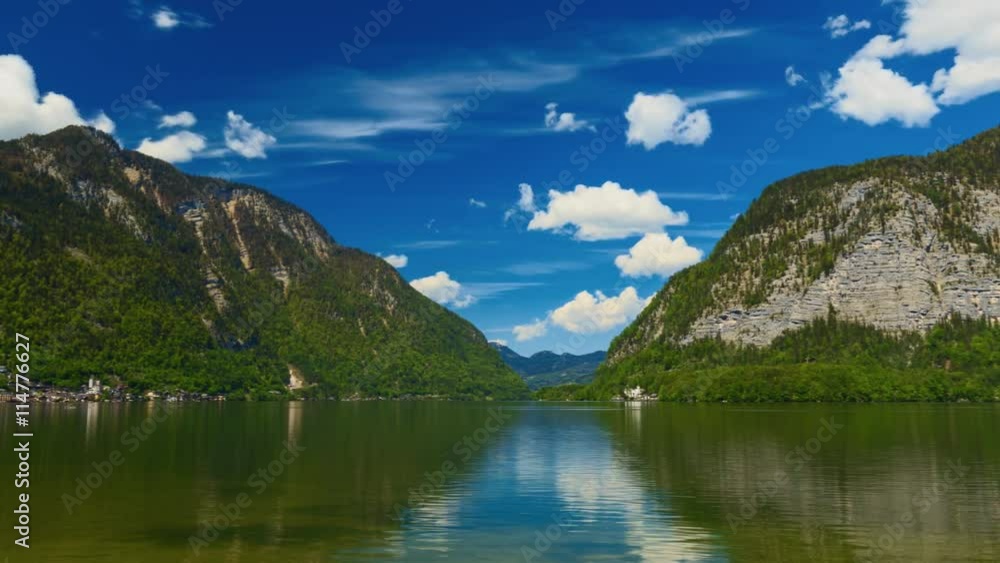 Sunny afternoon on Lake Hallstatt in the Alps. 4k Timelapse Sunny afternoon on Lake Hallstatt in the Alps. 4k Timelapse
