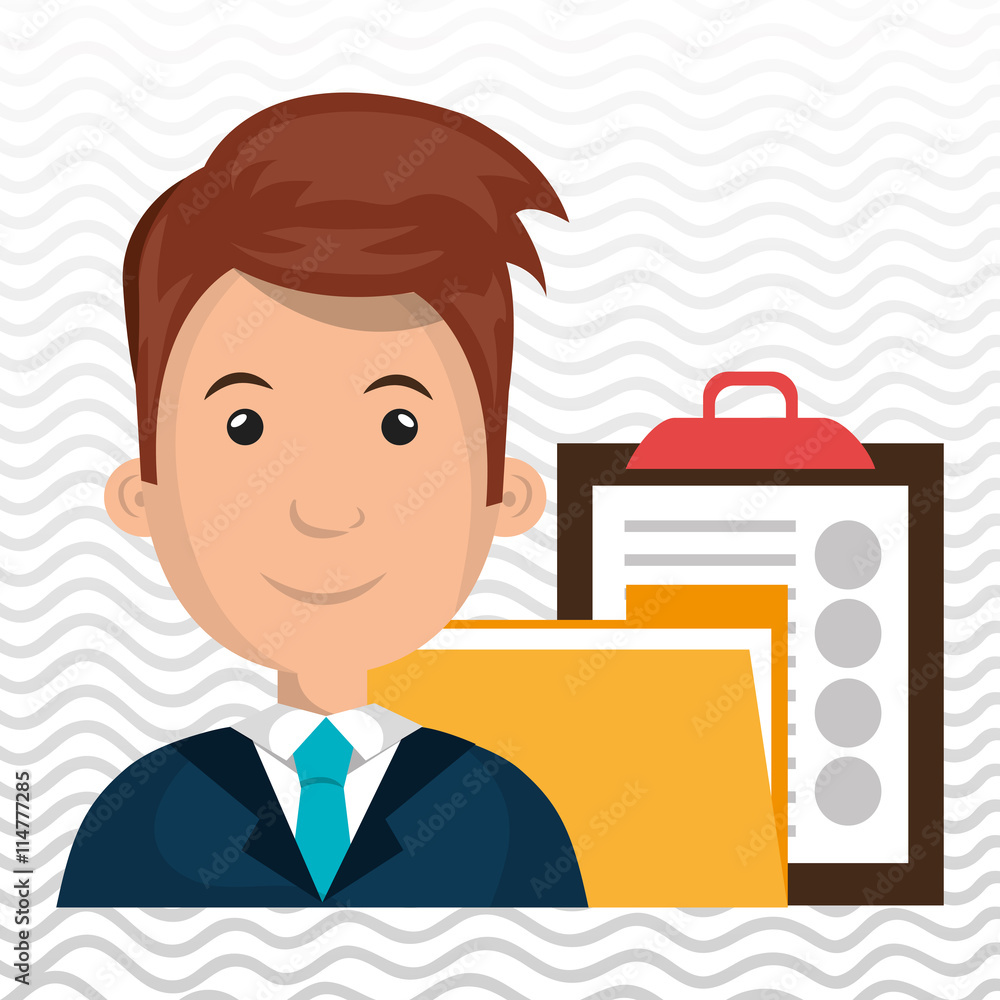 man with folder and clipboard isolated icon design, vector illustration graphic man with folder and clipboard isolated icon design, vector illustration graphic