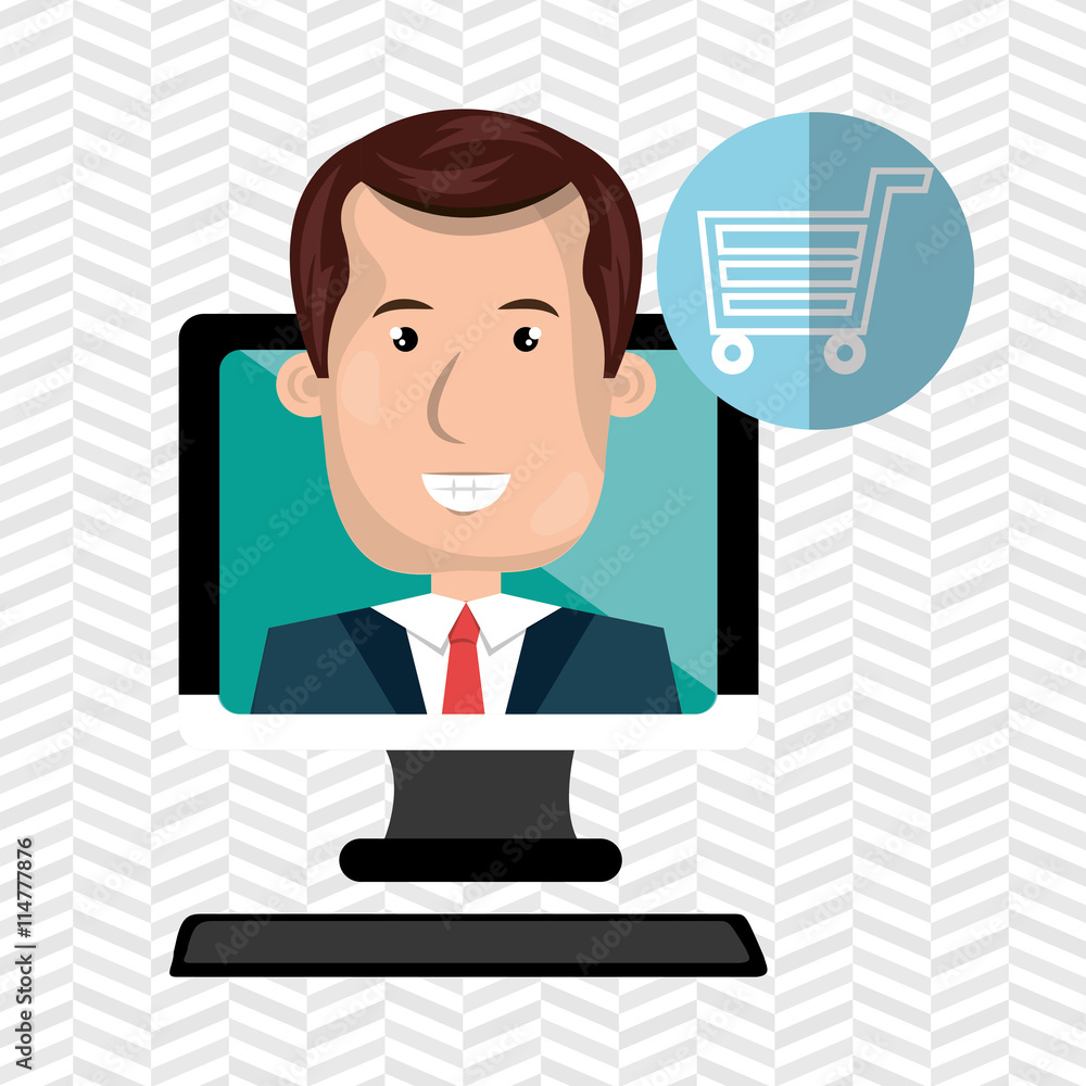 social marketing user desktop computer isolated icon design, vector illustration graphic social marketing user desktop computer isolated icon design, vector illustration graphic