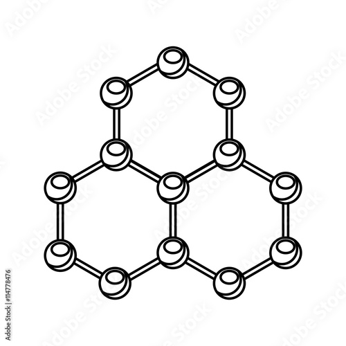 molecular structure isolated icon design