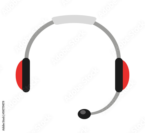 headset isolated icon design