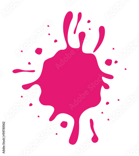 pink paint stain isolated icon design