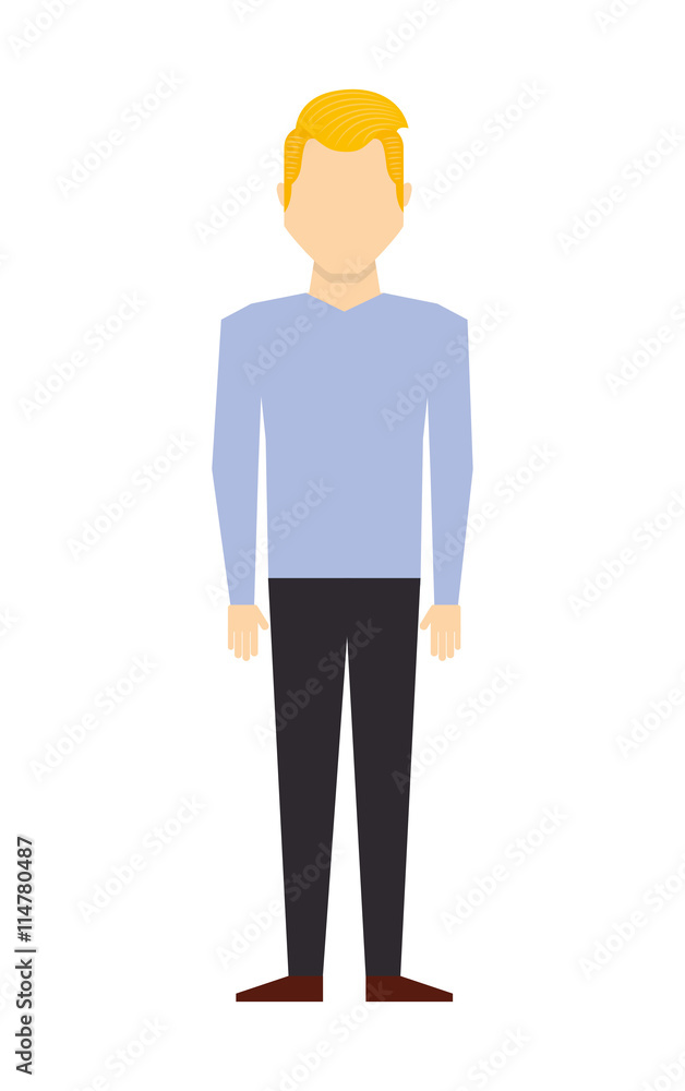 casual young man isolated icon design casual young man isolated icon design