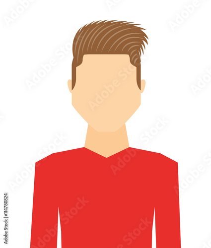 casual young man isolated icon design