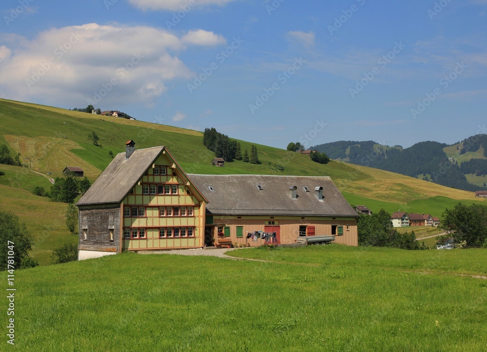 Old house with shed in Appenzell Canton Old house with shed in Appenzell Canton