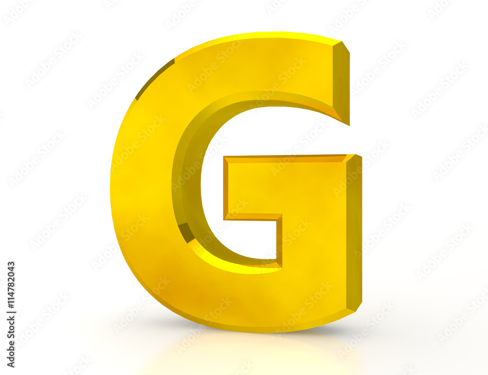 the Gold letter G on white background 3d rendering the Gold letter G on white background 3d rendering