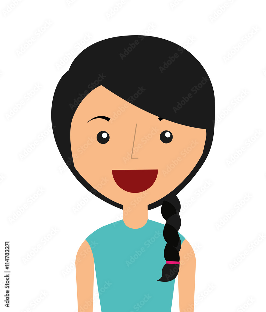 businesswoman avatar isolated icon design