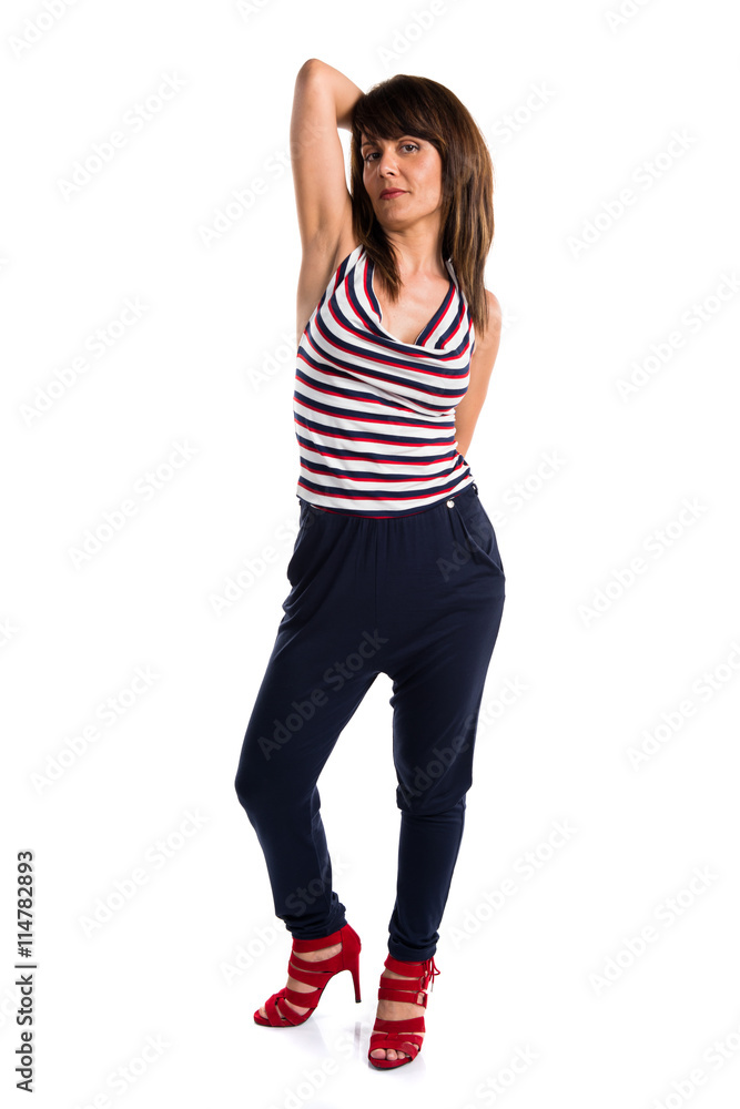 Pretty model woman in studio Pretty model woman in studio