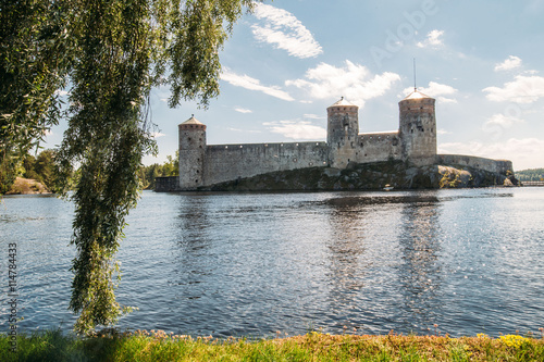 Olavinlinna fortress in Savonlinna center, Finland
