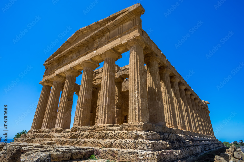 Temple of Concordia. Valley of the Temples in Agrigento on Sicil