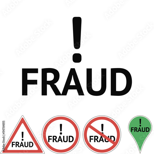 Fraud Danger Hazard sign