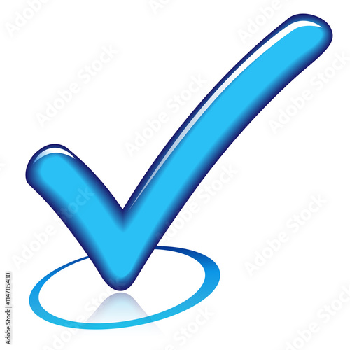 Blue design checkmark
