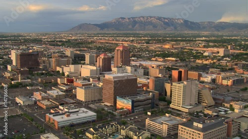 Flying over Albuquerque toward Sandia Mountains. Shot in 2008.