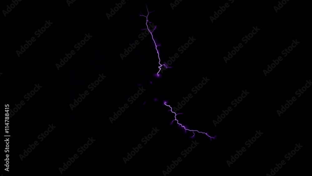 Overhead view of Tesla coil and purple-tinted electric arcs Overhead view of Tesla coil and purple-tinted electric arcs
