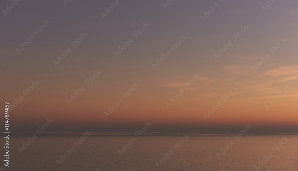 Sunset over the Mediterranean Sea. Spain