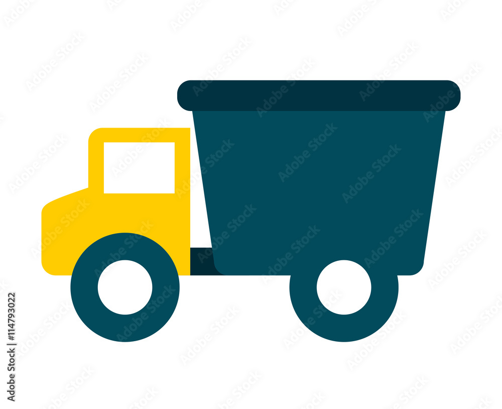 Baby toy truck isolated icon design Baby toy truck isolated icon design