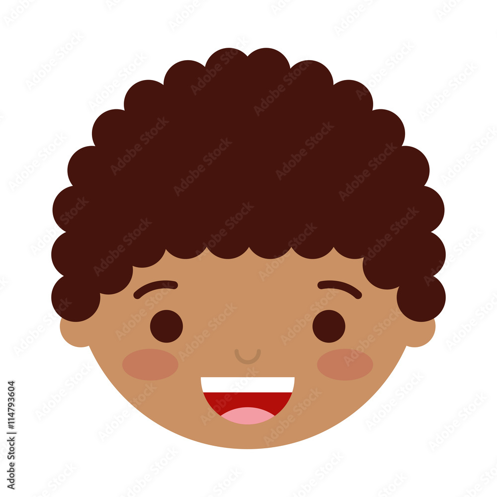 face little boy isolated icon design face little boy isolated icon design