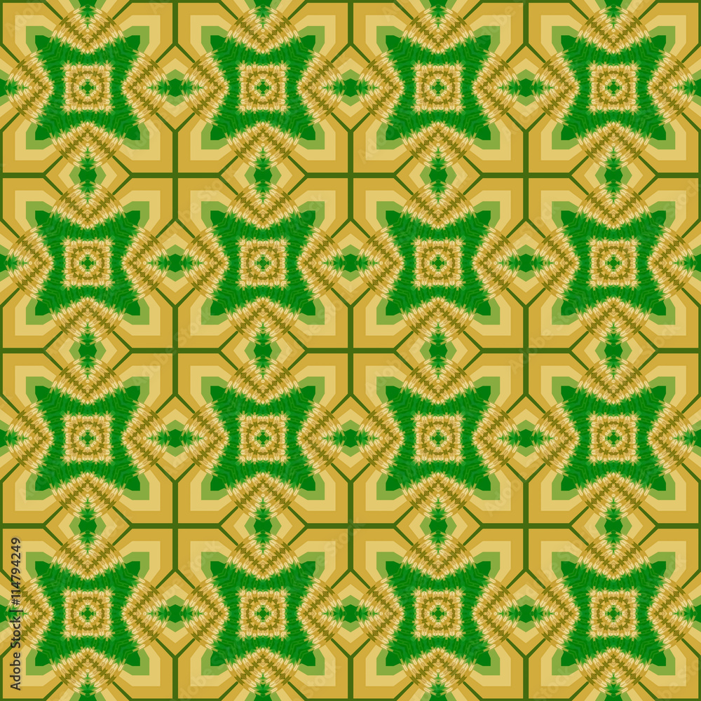 Pattern Rombi Pattern quadretti con rombi verde giallo Stock Illustration | Adobe Stock