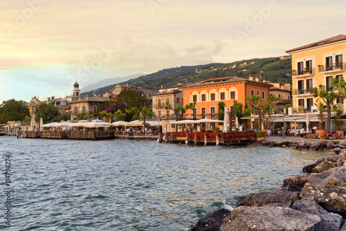Tramonto lago, di, garda, torri del benaco