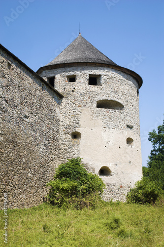 Slovakia - one basiton of Bzovik castle - old benedictine cloister photo